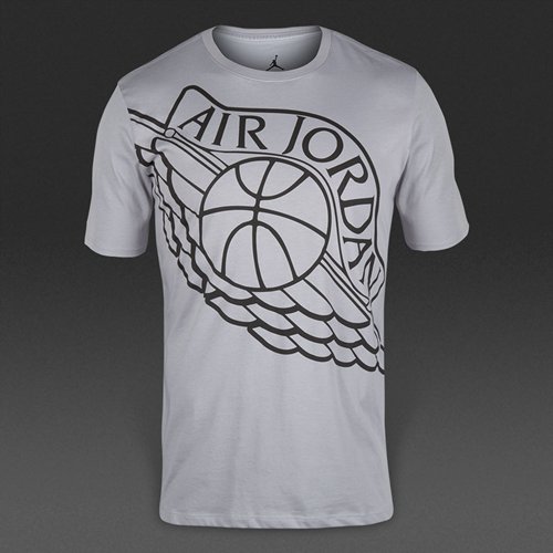 Jordan AJ Wingspan Tee Wolf Grey / Black for Men